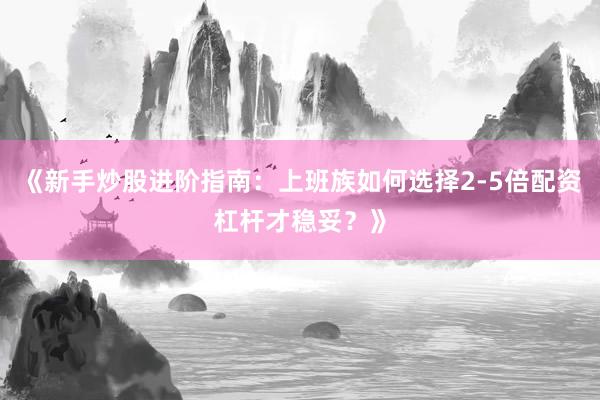 《新手炒股进阶指南：上班族如何选择2-5倍配资杠杆才稳妥？》